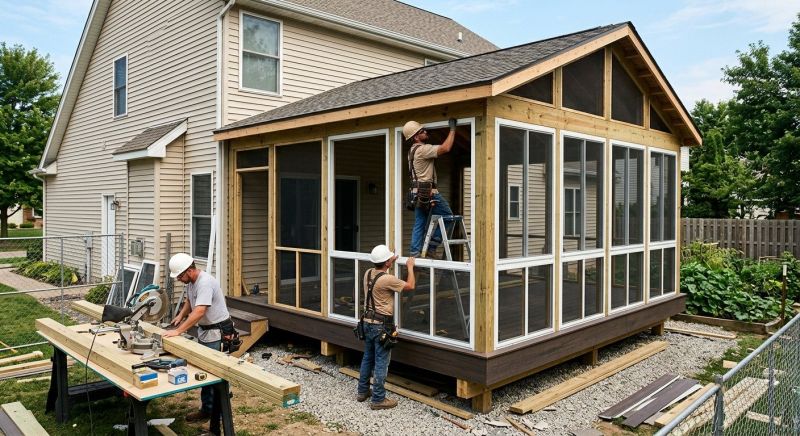 Deck Enclosure Installation in Austin, TX
